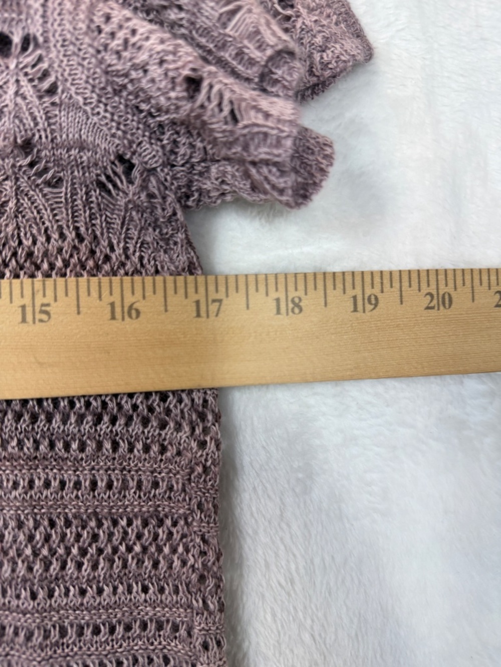 Westport 1962 Sweater Womens Size Small Purple Open Knit Short Sleeve Casual - Picture 5 of 8